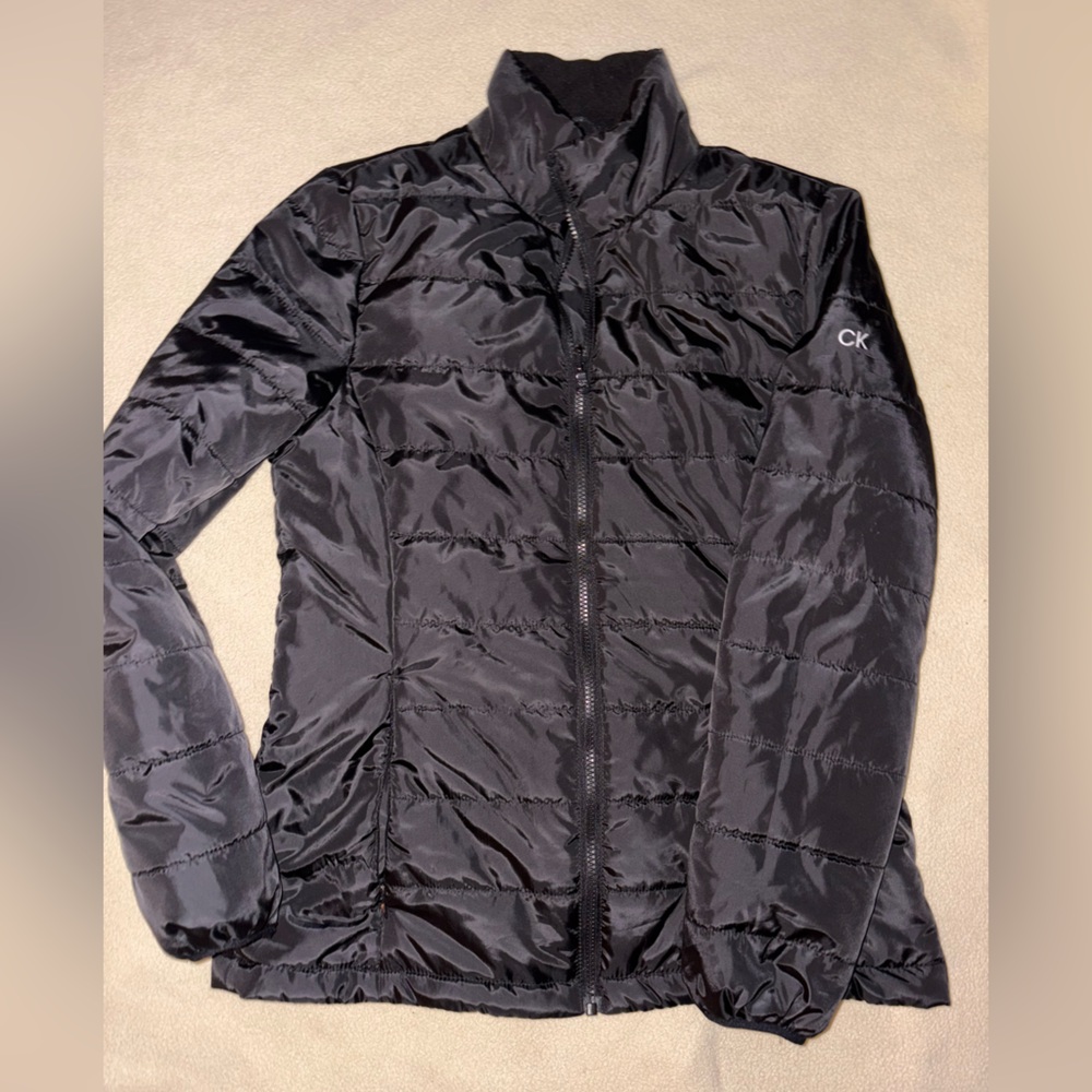 Calvin Klein Women's Sleek Black Puffer Jacket - Picture 1 of 5